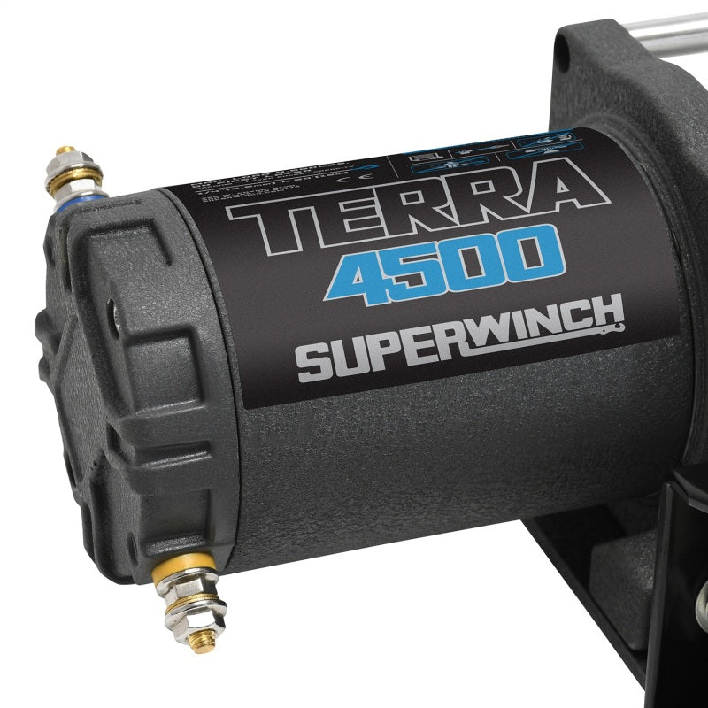 Superwinch 4500 LBS 12V DC 15/64in x 50ft Steel Rope Terra 4500 Winch - Gray Wrinkle 1145260