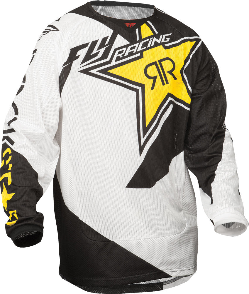 FLY RACING Kinetic Mesh Rockstar Jersey Yellow/Black S 369-329S