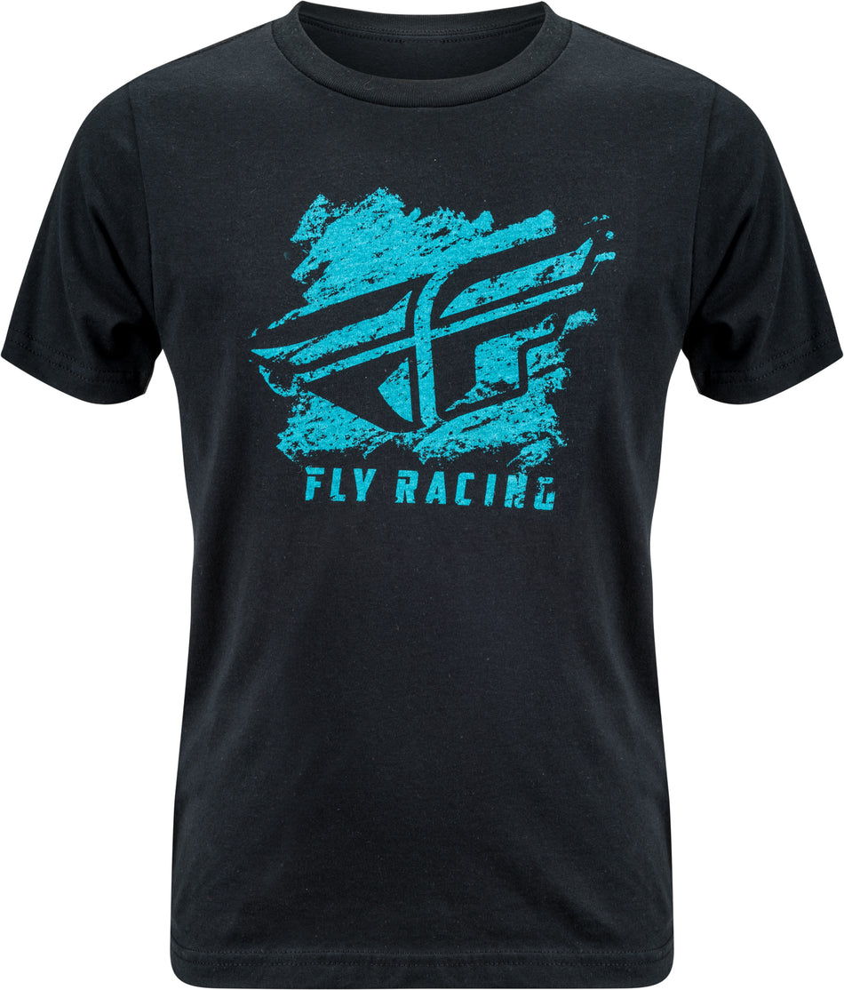 FLY RACING Fly Boy's Crayon Tee Black Ym Black Ym 352-1110YM