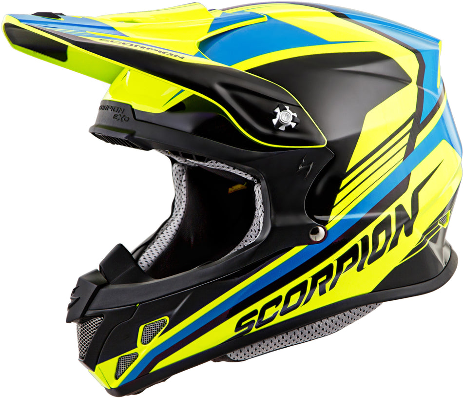 SCORPION EXO Vx-R70 Off-Road Helmet Ascend Neon/Blue Md 70-6704