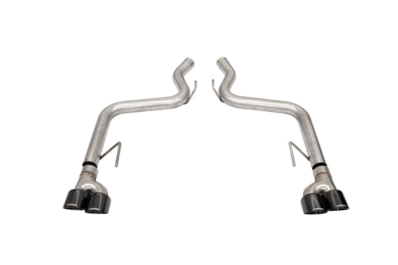 Corsa 18-21 Ford Mustang GT Black 3.0in PVD AxleBack Exhaust w/4.0in Quad Pro Tips 21087BLK