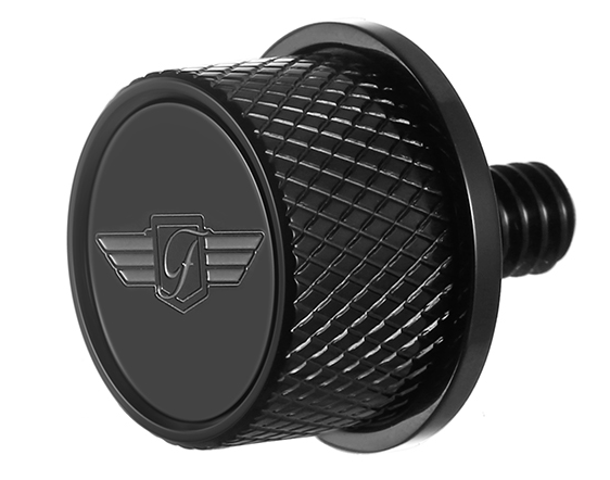 FIGURATI DESIGNS Seat Mounting Knob - Black - Logo FD01-SEAT KN-BK