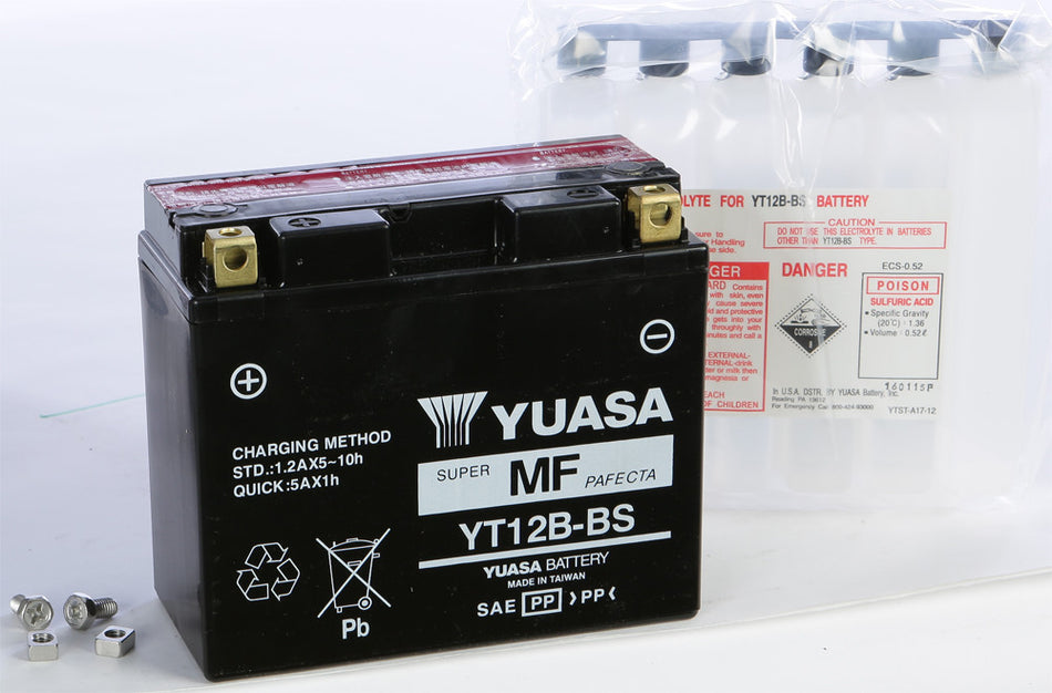 YUASA Battery Yt12b-Bs Maintenance Free YUAM6212B
