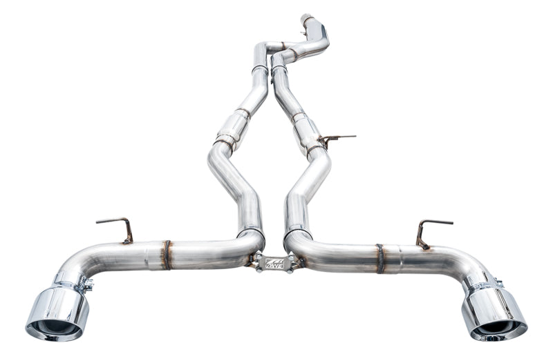 AWE Tuning 2020 Toyota Supra A90 Track Edition Exhaust - 5in Chrome Silver Tips 3015-32116