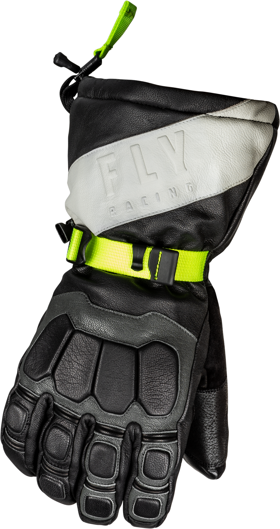 FLY RACING Glacier Gloves Black/Grey/Hi-Vis Lg 363-3941L