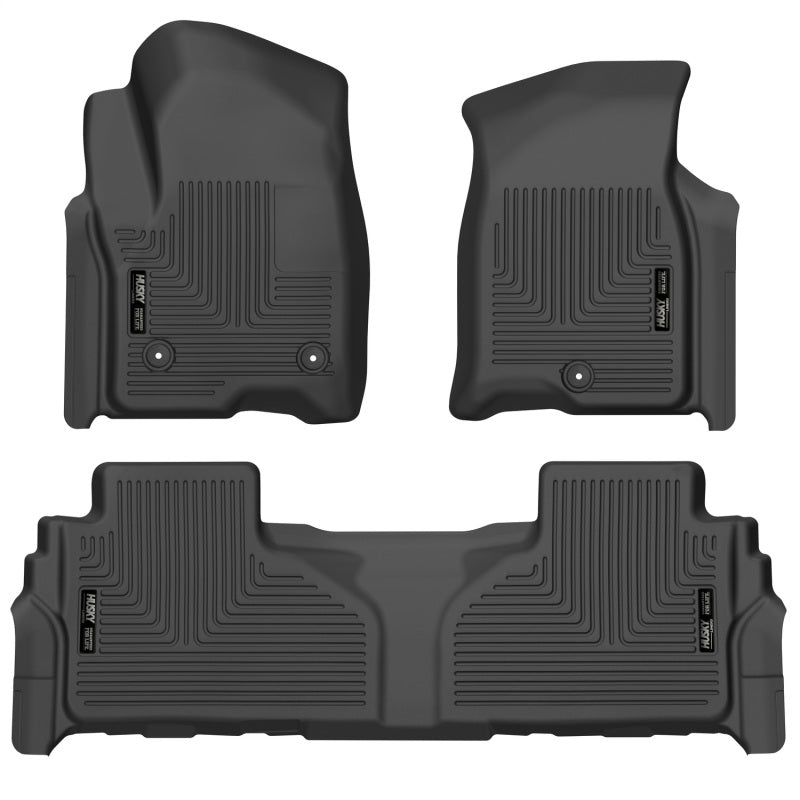 Husky Liners 21-23 Suburban/Tahoe/Yukon/Yukon XL Weatherbeater Front & 2nd Seat Floor Liners - Black 99241