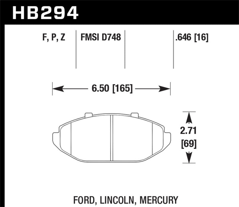 Hawk HPS Street Brake Pads KHB294F.646