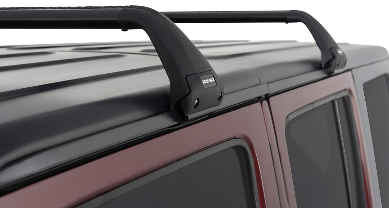 Rhino-Rack 07-22 Jeep Wrangler JK/JL 4 Door Hard Top Vortex SG 2 Bar Roof Rack - Black SG59