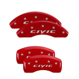 MGP 4 Caliper Covers Engraved Front Accord Engraved Rear Accord Red finish silver ch 20219SACCRD