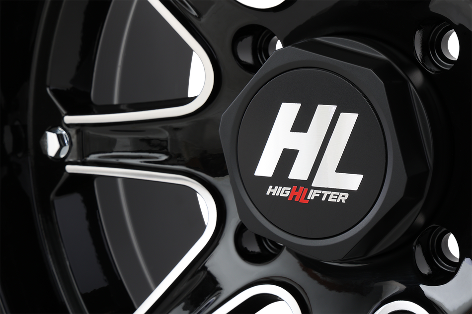 HIGH LIFTER Wheel - HL4 - Front/Rear - Gloss Black w/Machined - 14x7 - 4/110 - 4+3 (+10 mm) 14HL04-1110