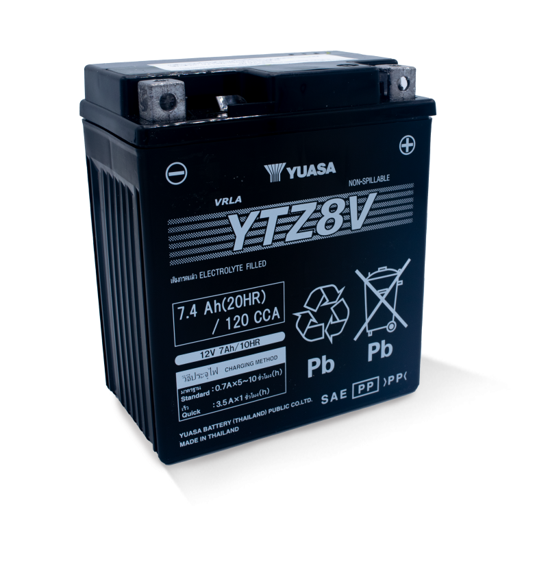 Yuasa YTZ8V Maintenance Free AGM 12 Volt Battery