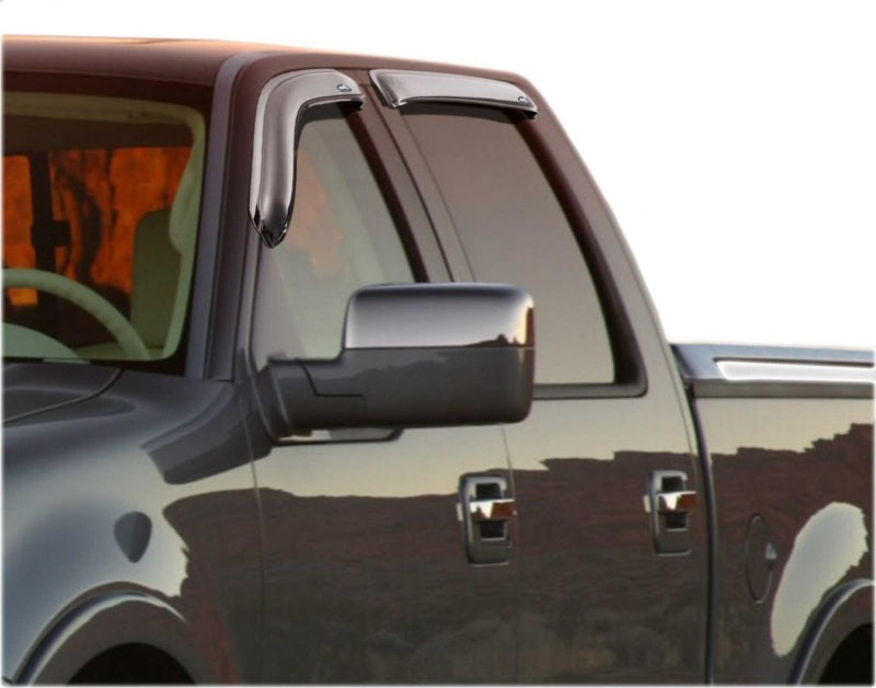 AVS 06-08 Lincoln Mark LT Ventvisor Outside Mount Front & Rear Window Deflectors 4pc - Chrome