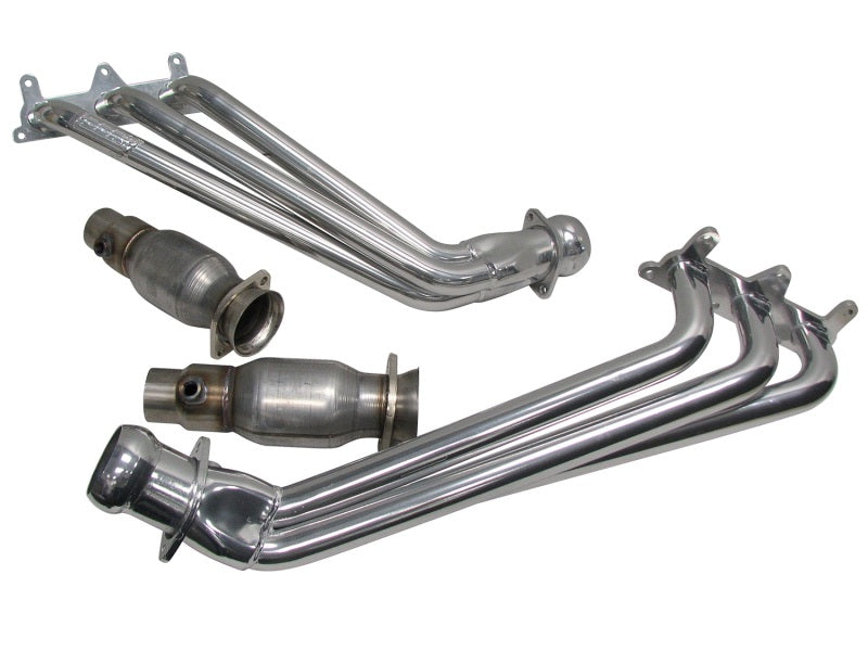 BBK 10-11 Camaro V6 Long Tube Exhaust Headers With Converters - 1-5/8 Silver Ceramic 40410