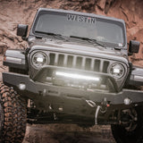 Westin 18-19 Jeep Wrangler JL WJ2 Full Width Front Bumper w/Bull Bar Textured Black 59-80115