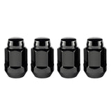 McGard Hex Lug Nut (Cone Seat Bulge Style) M14X1.5 / 22mm Hex / 1.635in. Length (4-Pack) - Black 64074