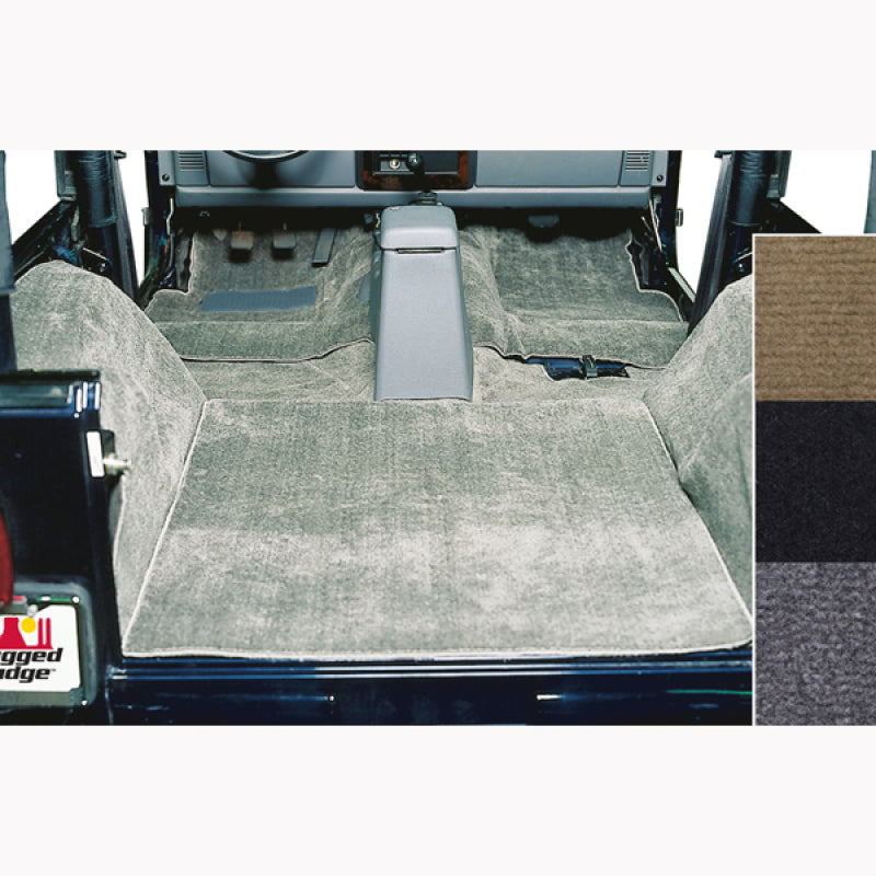 Rugged Ridge Deluxe Carpet Kit Gray 76-95 Jeep CJ / Jeep Wrangler Models 13690.09