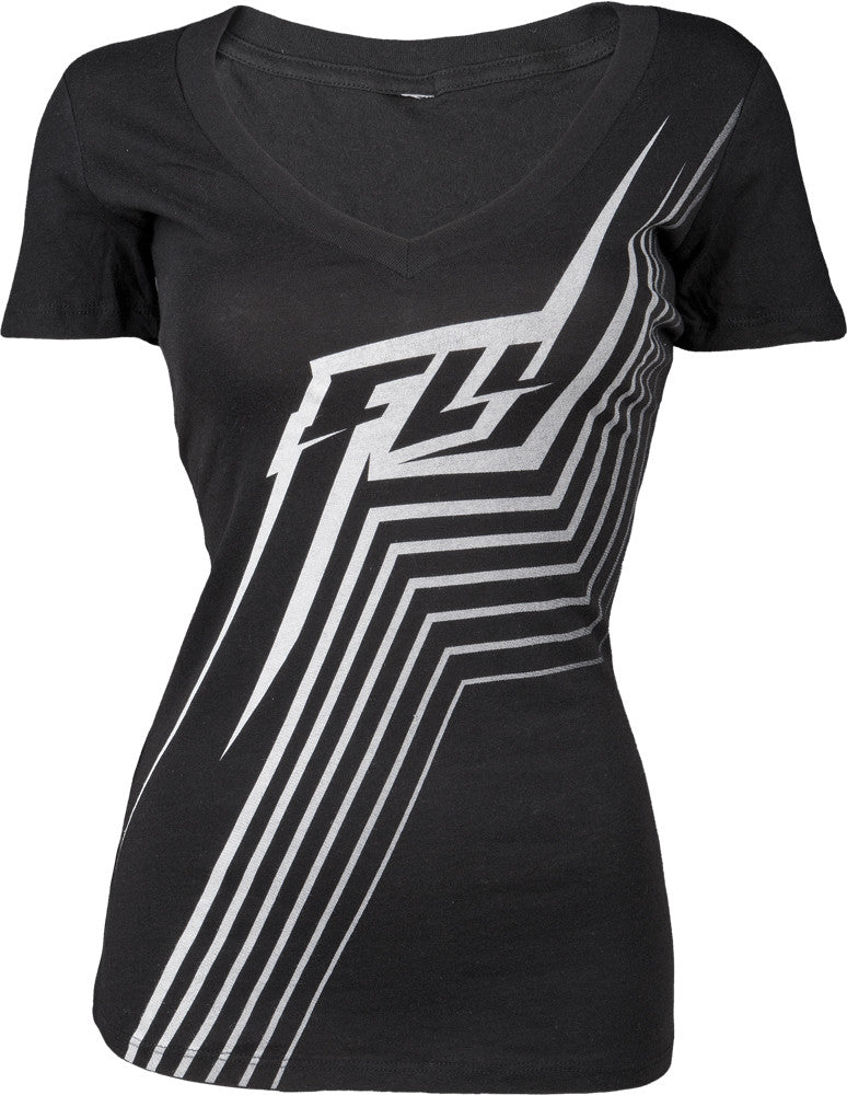 FLY RACING Rs V-Neck Tee Black/Grey S 356-0200S