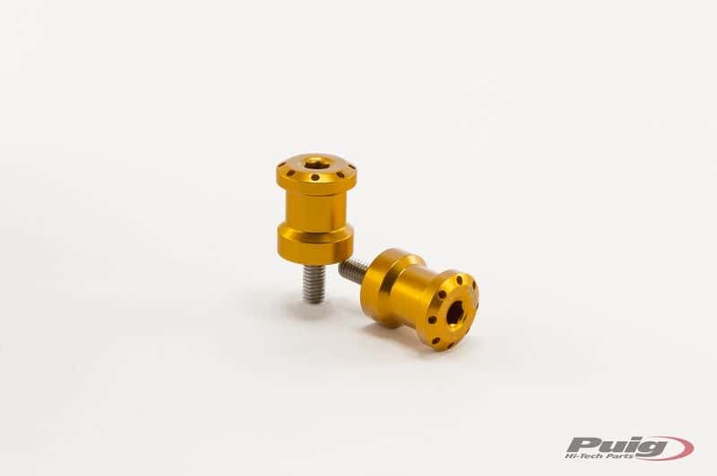 PUIG Swingarm Spools Hi-Tech 6mm Gold 2/Pk 5922O
