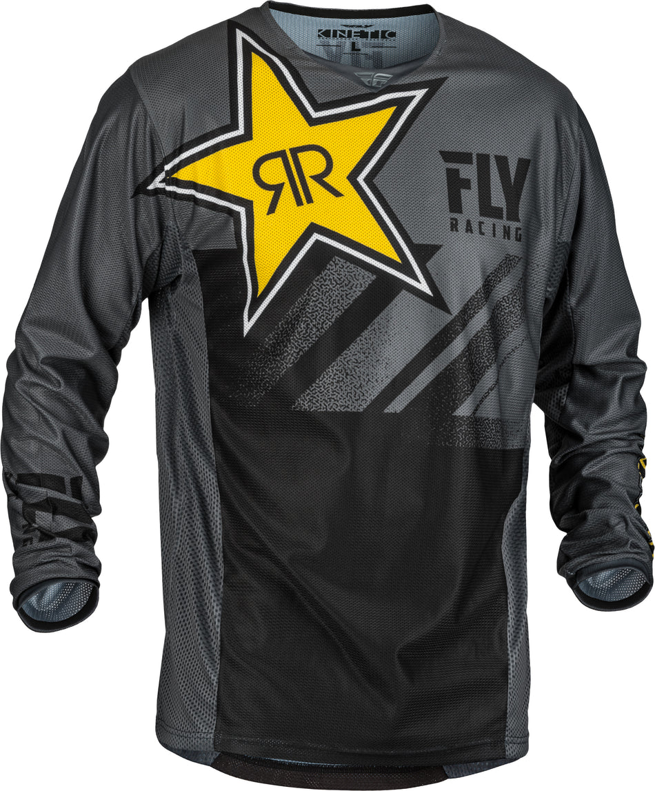 FLY RACING Kinetic Rockstar Mesh Jersey Grey/Black 2x 373-3142X