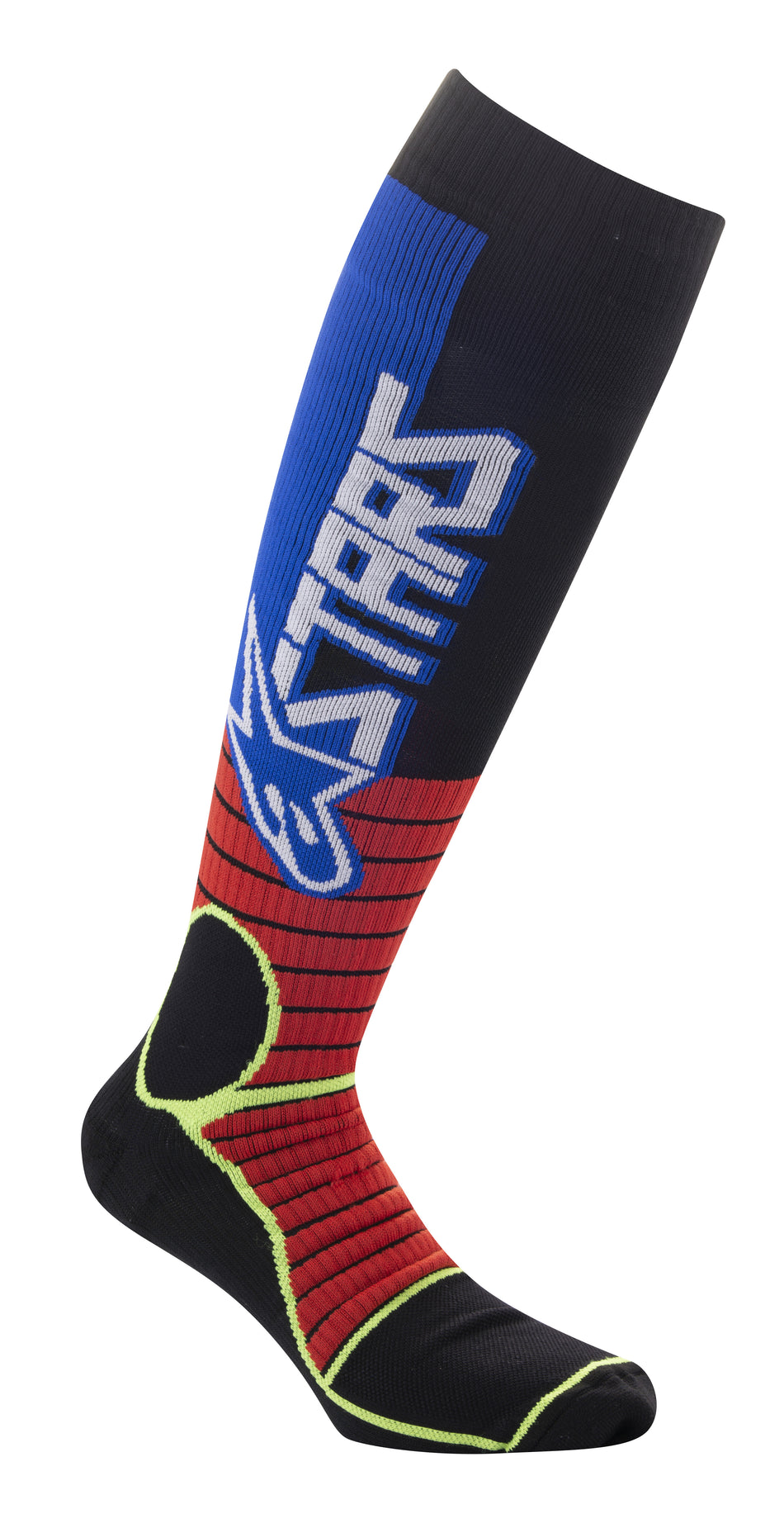 ALPINESTARS Mx Pro Socks Burnt Red/Yellow Fluo/Blue Sm 4701520-3057-S