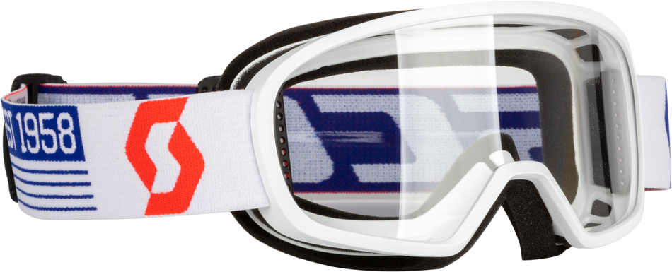 SCOTT Youth Buzz Mx Goggle White/Red W/Clear 272838-1030043