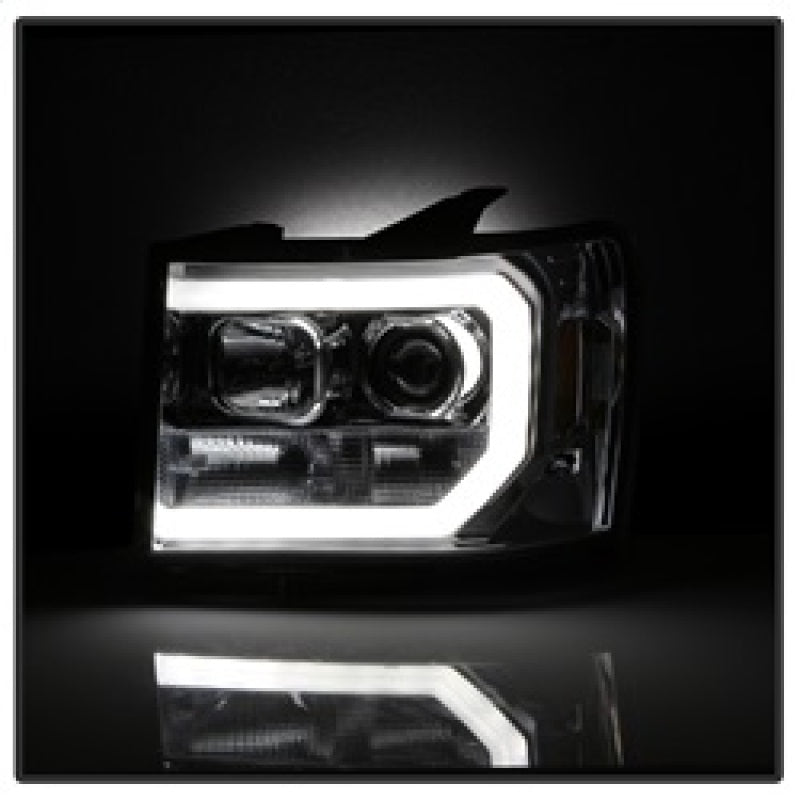 Spyder GMC Sierra 1500/2500/3500 07-13 V2 Projector Headlights - Chrome PRO-YD-GS07V2-LBDRL-C 5083647