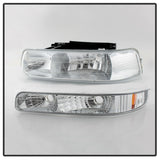 Xtune Chevy TahOE 00-06 Amber Crystal Headlights w/ Bumper Lights Chrome HD-JH-CSIL99-SET-AM-C 5064226