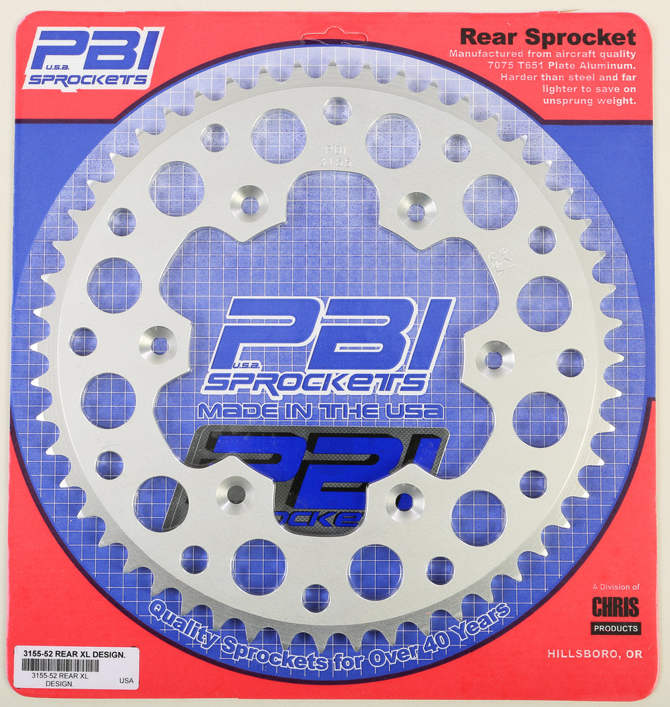 PBIRear Sprocket Aluminum 52t-520 Beta/Hon3155-52-3