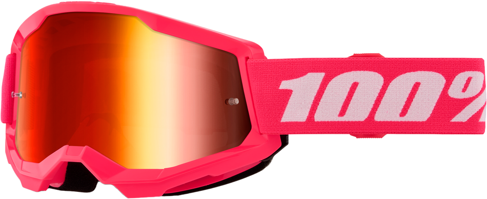 100% Strata 2 Goggle Pink Mirror Red Lens 50028-00017