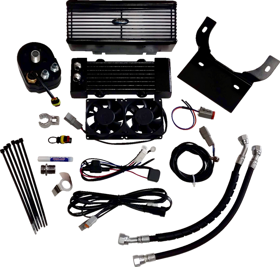 ULTRACOOL Oil Cooler Kit - Flat Black DY-1F