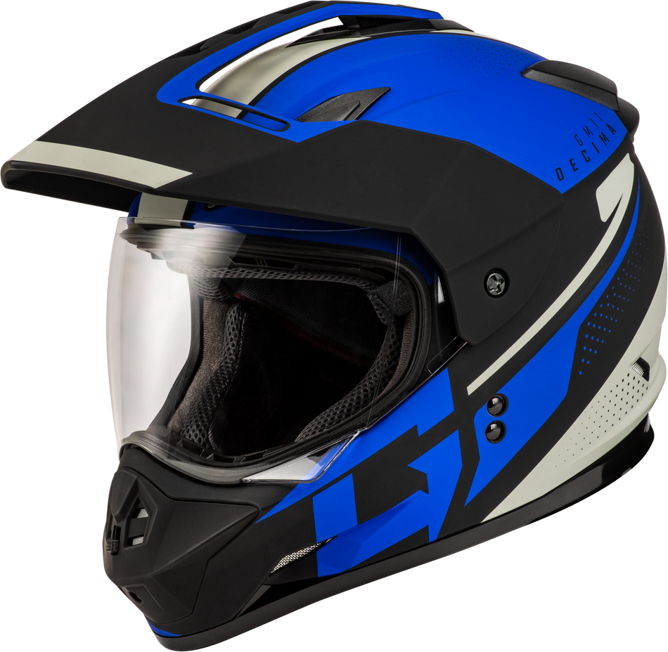 GMAX Gm-11 Decima Helmet Matte Black/Blue 3x A1116119