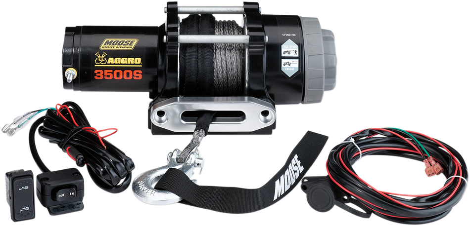 MOOSE UTILITY 3500 LB Winch - Synthetic Rope 104309