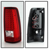 Xtune Chevy Silverado 1500/2500/3500 03-06 LED Tail Lights Red Clear ALT-ON-CS03-LED-RC 5008787