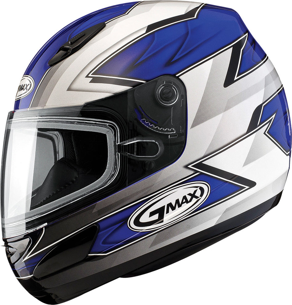 GMAX Gm-48s Helmet Razor Blue/White/Silver M G6481315 TC-2