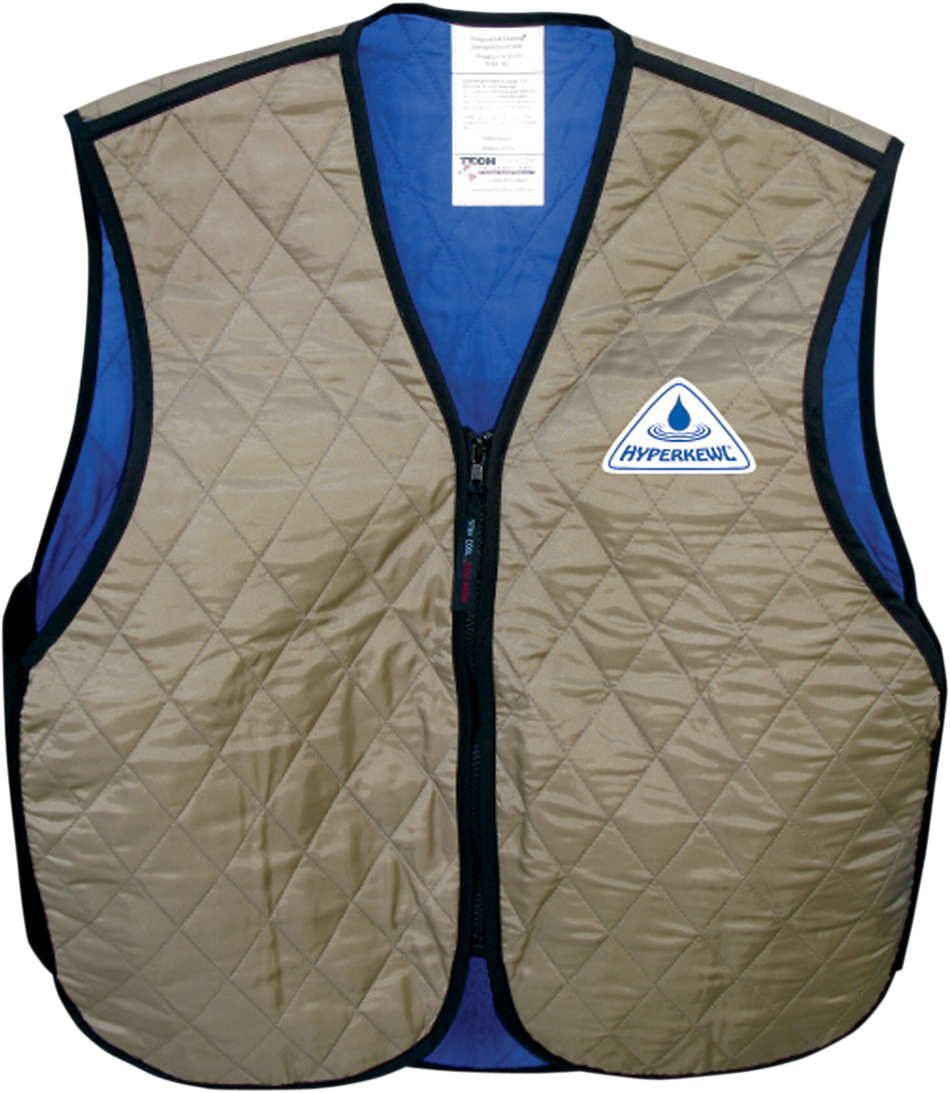 HYPER KEWL Evaporative Cooling Sport Vest - Khaki - Large 6529KH-L