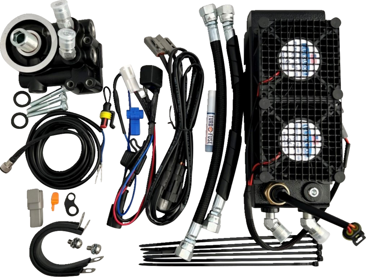 ULTRACOOL Oil Cooler Kit - Naked - Indian - Black IN-1N