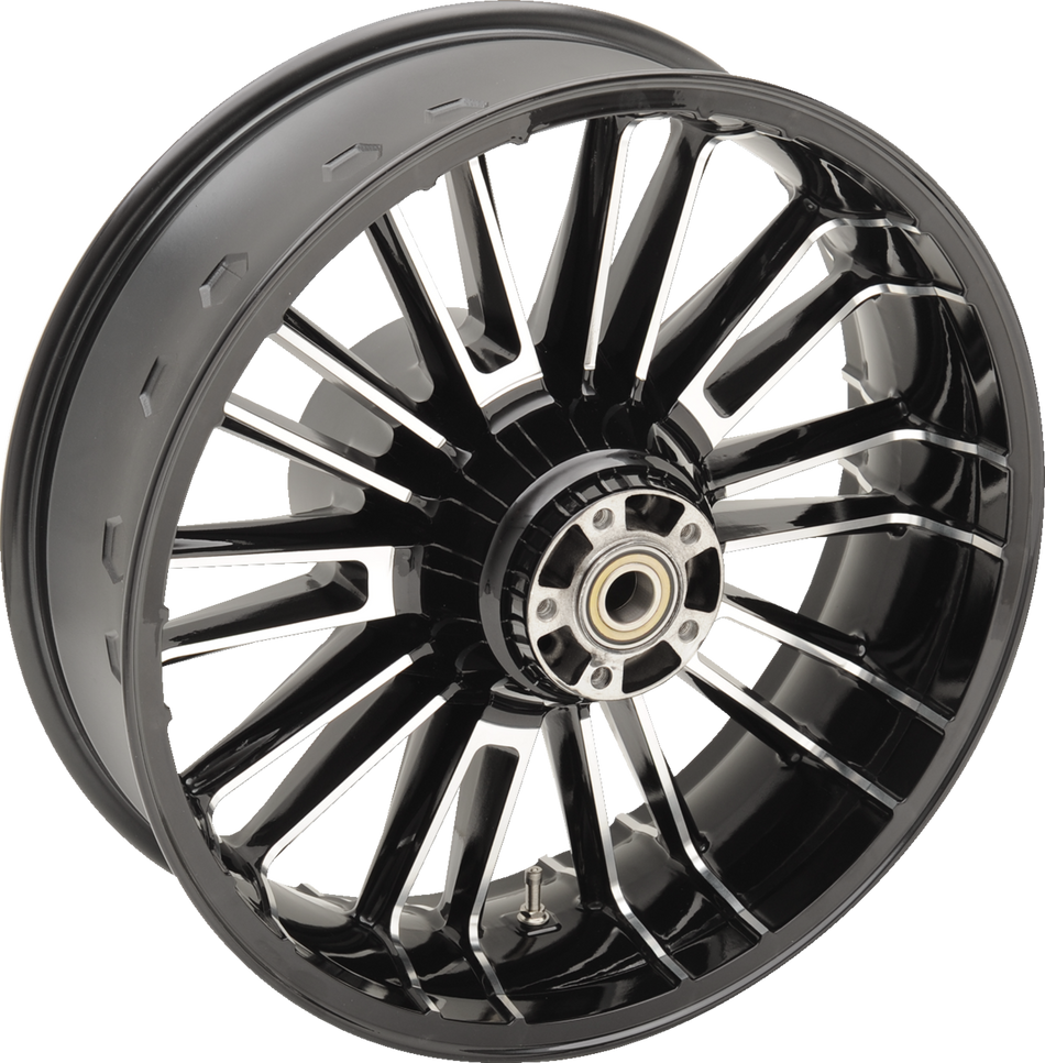COASTAL MOTO Rear Wheel - Atlantic 3D - Single Disc/ABS - Black Cut - 18"x5.50" 3D-ATL185BCABST