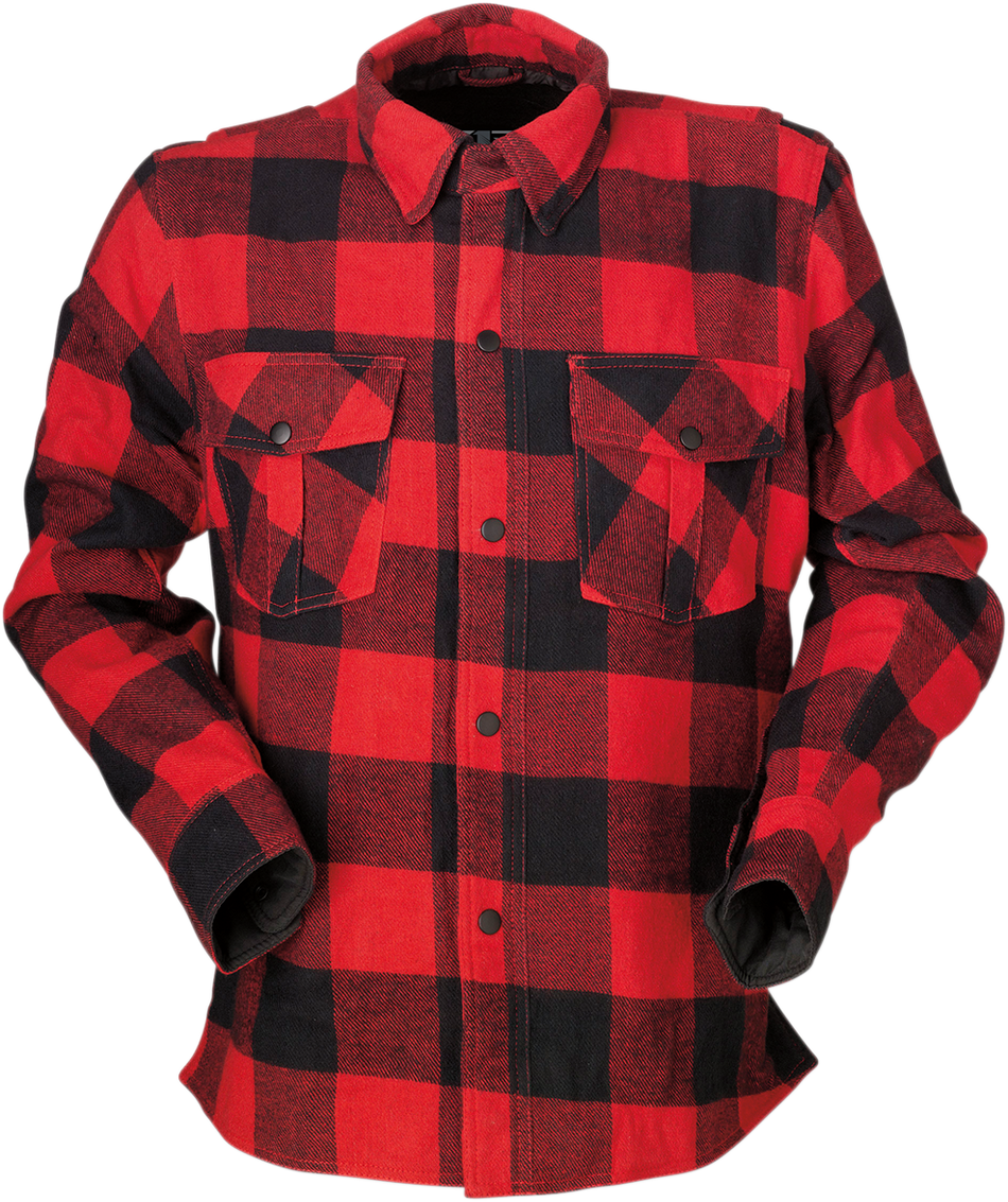Z1R Duke Flannel Shirt - Red/Black - 4XL 3040-2820