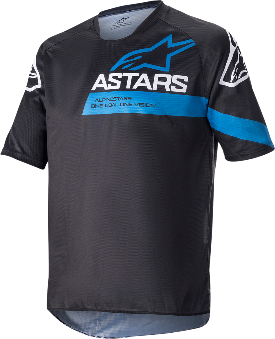 Camiseta ALPINESTARS Racer V3 - Negro/Azul brillante - Grande 1762922-1078-LG 