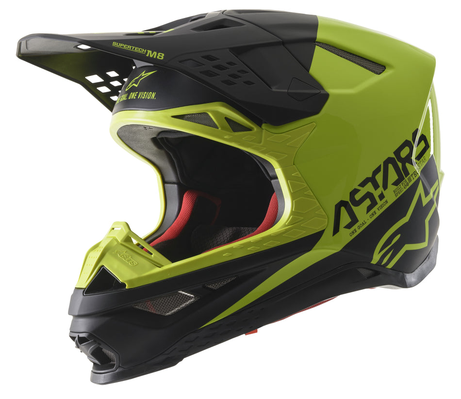 ALPINESTARS S.Tech S-M8 Echo Helmet Black/Yellow Fluo/M&g Xl 8302621-1158-XL