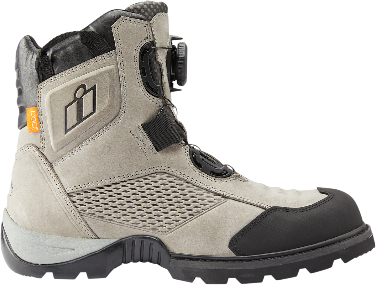 ICON Stormhawk Boots - Gray - Size 8 3403-1174