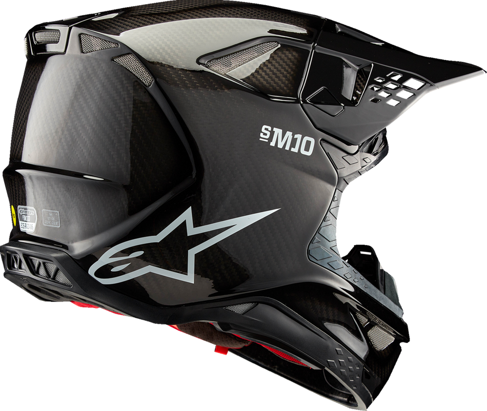 ALPINESTARS Supertech M10 Helmet - Solid - MIPS® - Gloss Black Carbon - XS 8300323-1188-XS