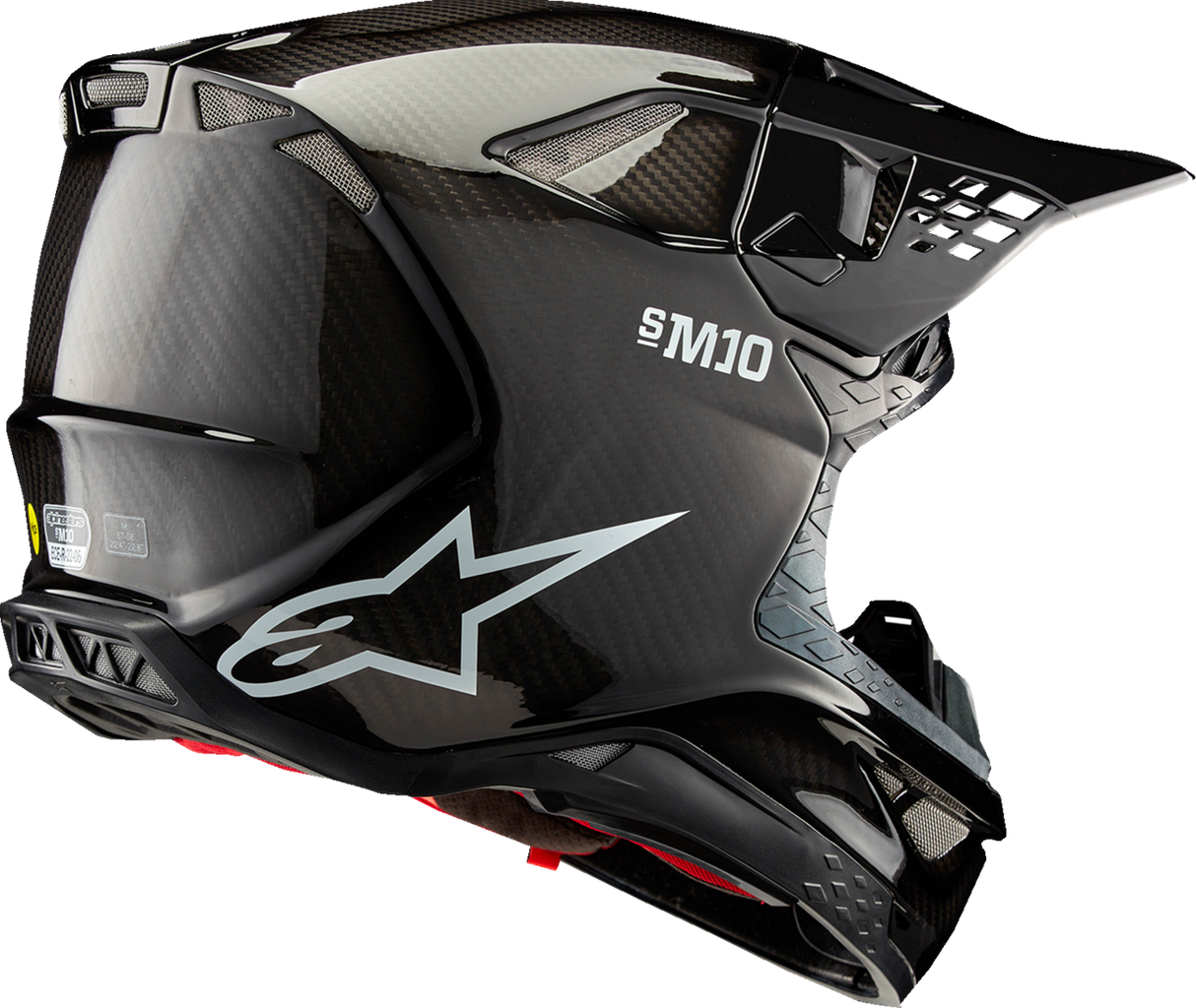 ALPINESTARS Supertech M10 Helmet - Solid - MIPS® - Gloss Black Carbon - XL 8300323-1188-XL