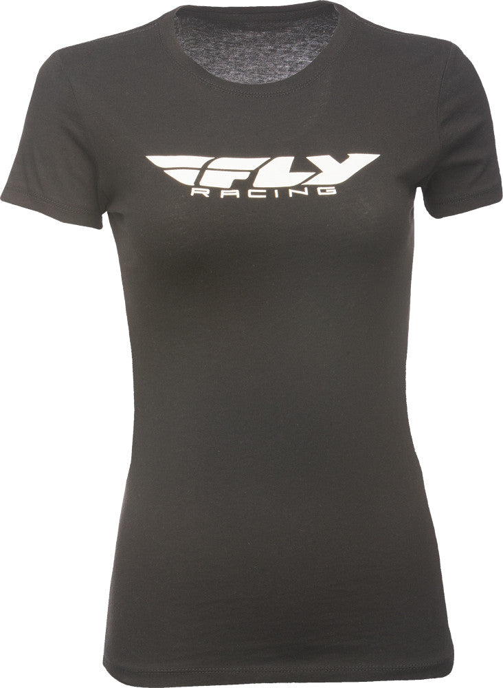 FLY RACING Women's Fly Corporate Tee Black Md 356-0370M