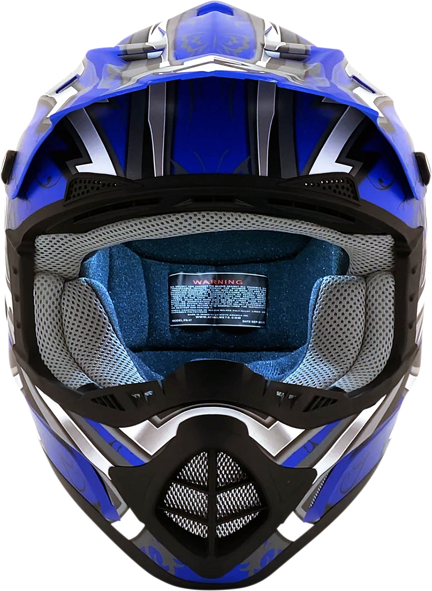 AFX FX-17 Helmet - Butterfly - Matte Blue - Small 0110-7122