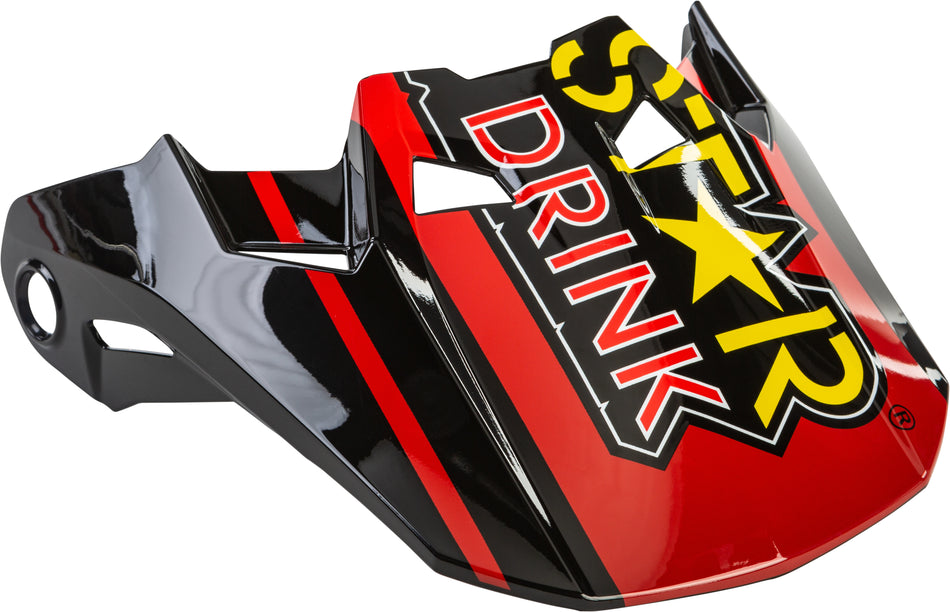 FLY RACING Formula Cc Rockstar Helmet Visor Black/Red/Yellow Yl-Sm 73-4734S