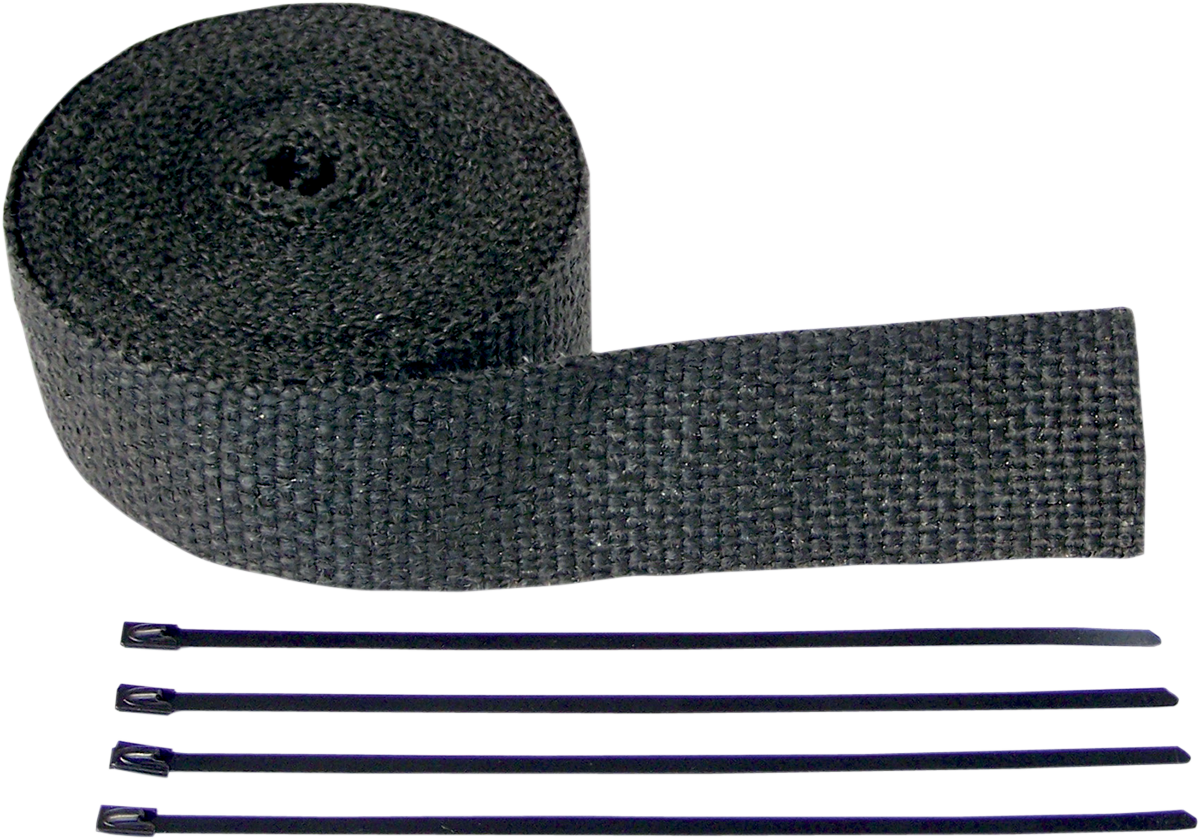 CYCLE PERFORMANCE PROD. Exhaust Wrap Kit - Black - 2x25 CPP/9042B