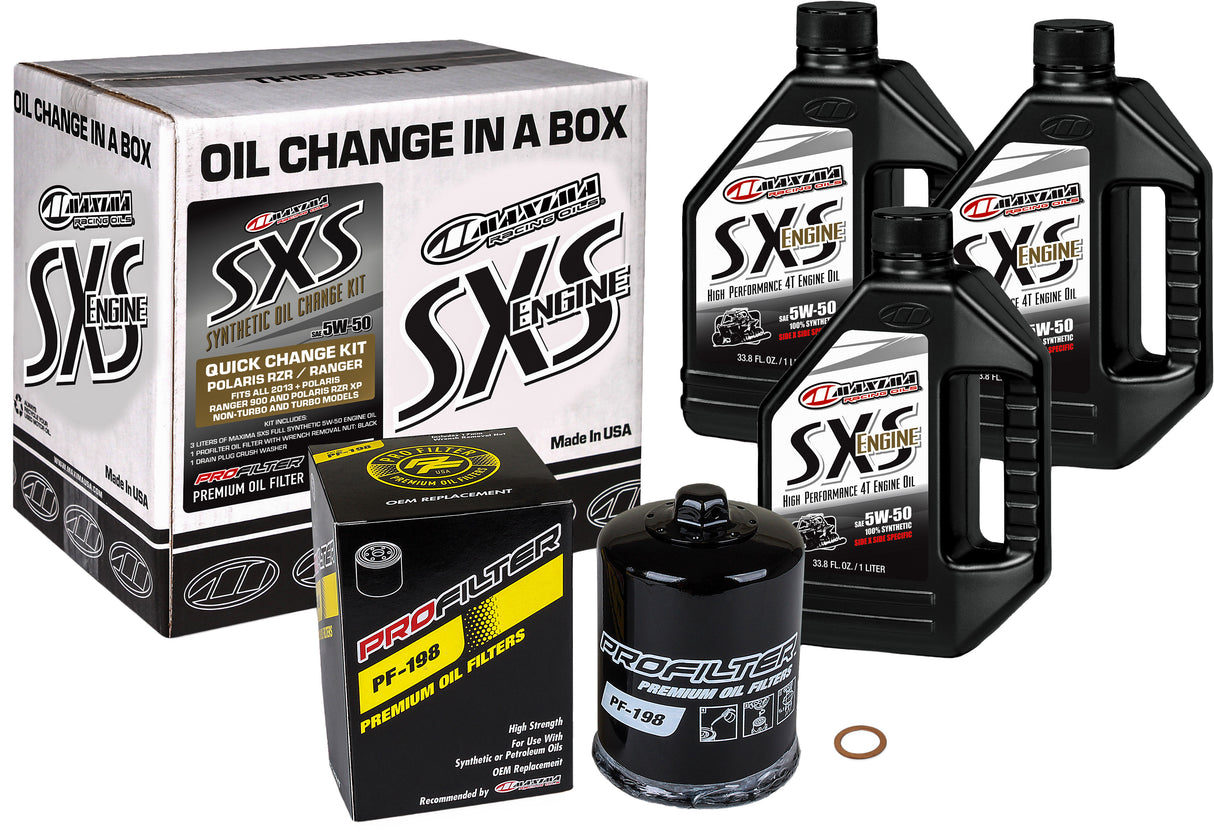 MAXIMASxs Quick Change Kit 5w-50 With Black Oil Filter90-189013