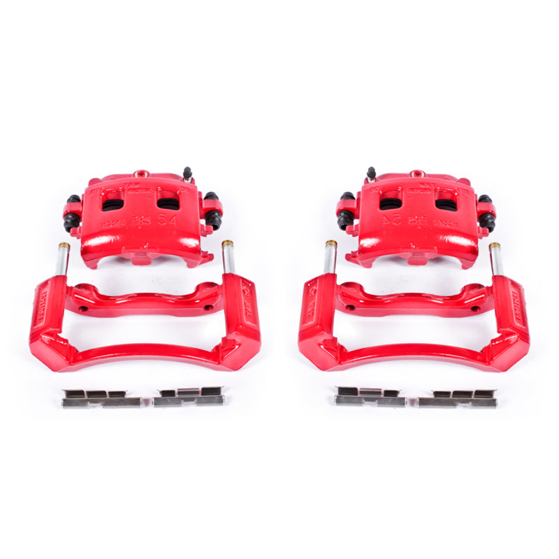 Power Stop 02-05 Dodge Ram 1500 Front Red Calipers w/Brackets - Pair S4832