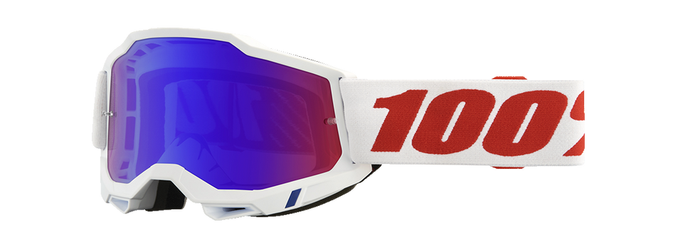 100% Accuri 2 Goggles - Pure - Red/Blue Mirror 50014-00028